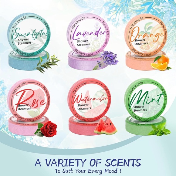 HFHO Shower Steamers Aromatherapy 8 Pack…Variety…New - Picture 2 of 4